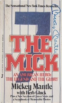 Mickey Mantle Single Signed "The Mick" Book (JSA)